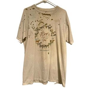 100% authentic super distressed vintage t shirt “Gillette, Wyoming” w/horses